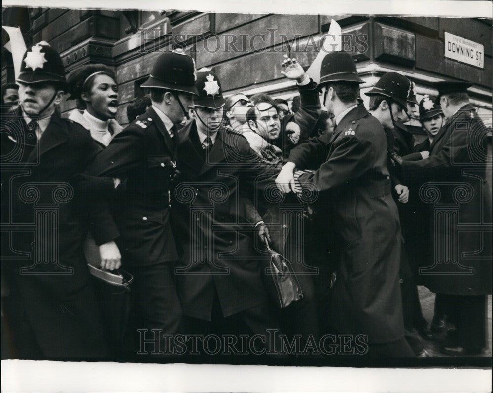 1967 Students Protest in London.Bobbies turn them away - Historic Images