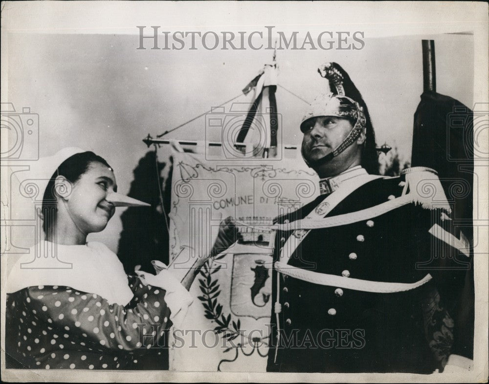 1956 Press Photo Bronze Monument to &quot;Pinocchio&quot;Collodi near Pescia (Tuscany).-Historic Images