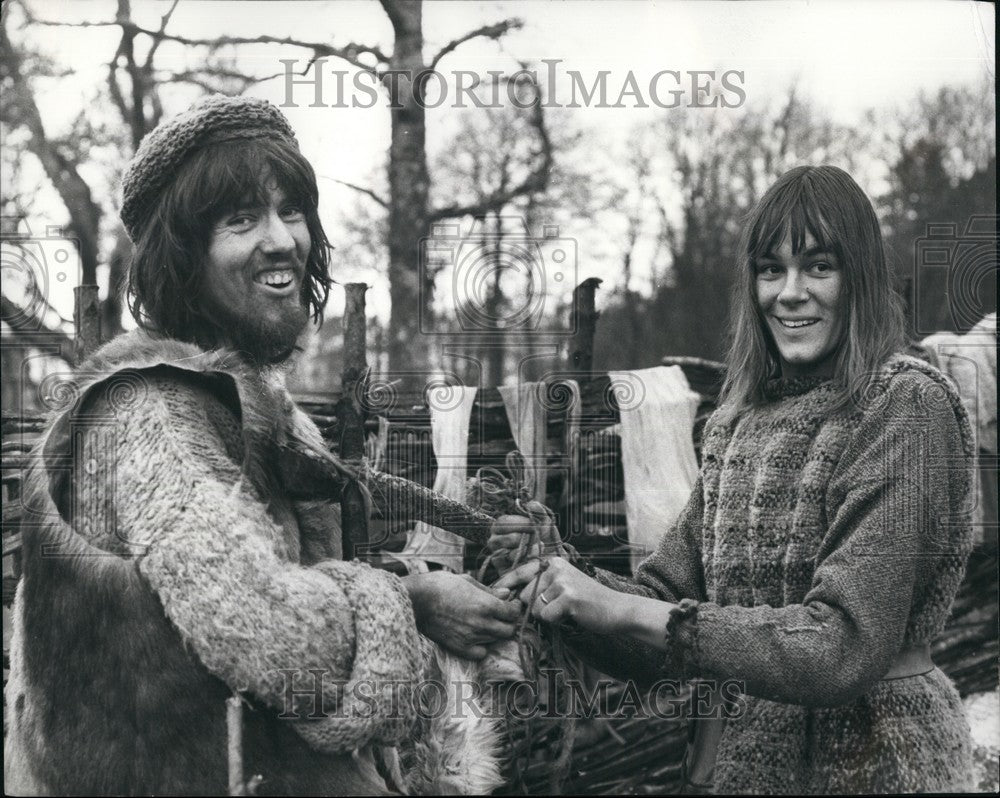 1978  Martin and Helen Elphick two Iron Age Villagers - Historic Images