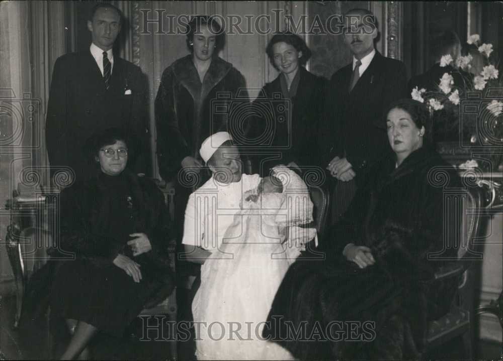 1954 Royal Christining at Boulogne-Sur-Seine - Historic Images