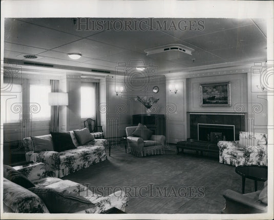 1954 Press Photo Pictures Aboard Royal Yacht "Britannia" - Historic Images