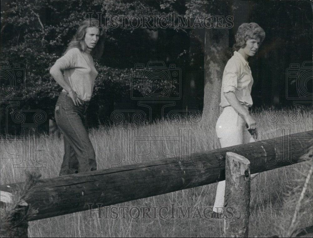 1971, Princess Anne checks horse trial course at Eridge Park, Sussex, - Historic Images