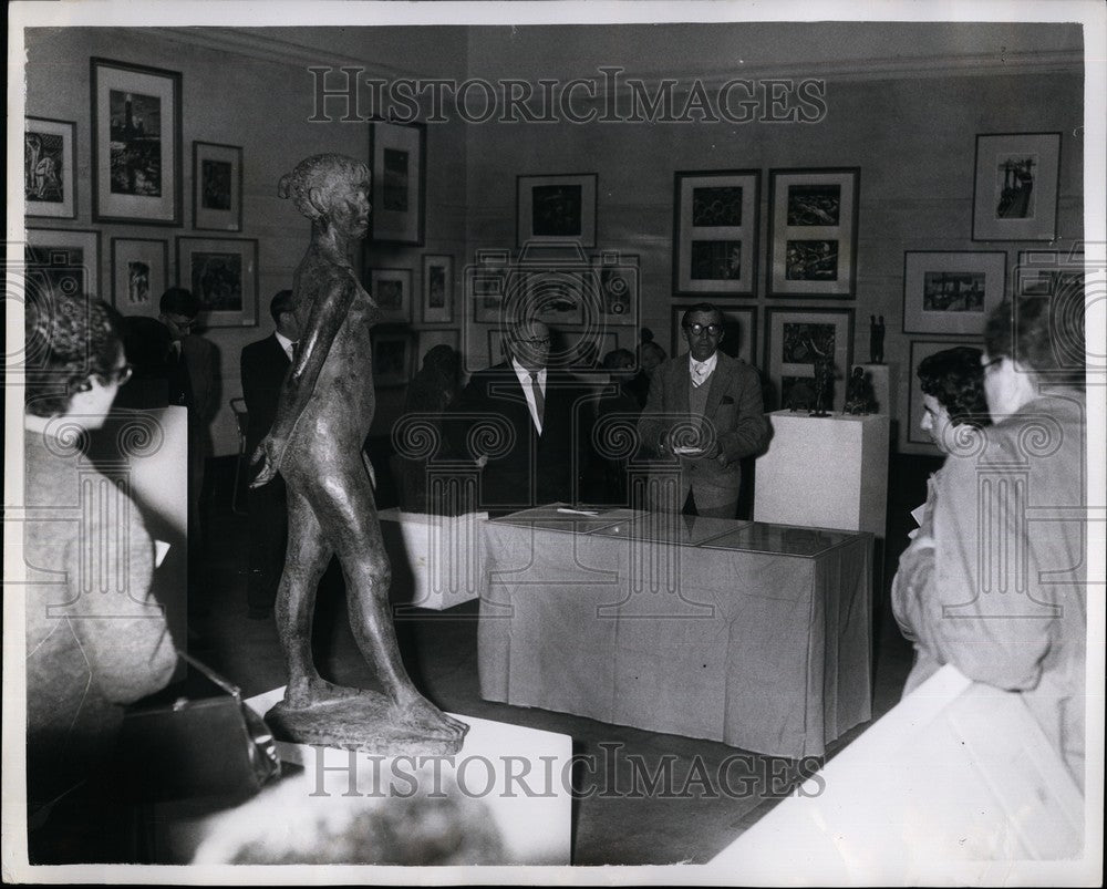 1958 of the Contemporary German Graphic Art & Sculpture exhibit - Historic Images
