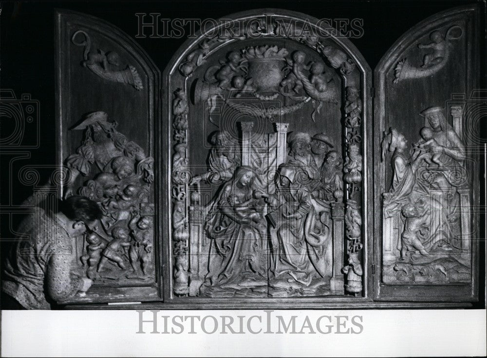 1972 Press Photo Altar Holy Kinship Daniel Mauch Munich Exhibition Bavaria Art-Historic Images