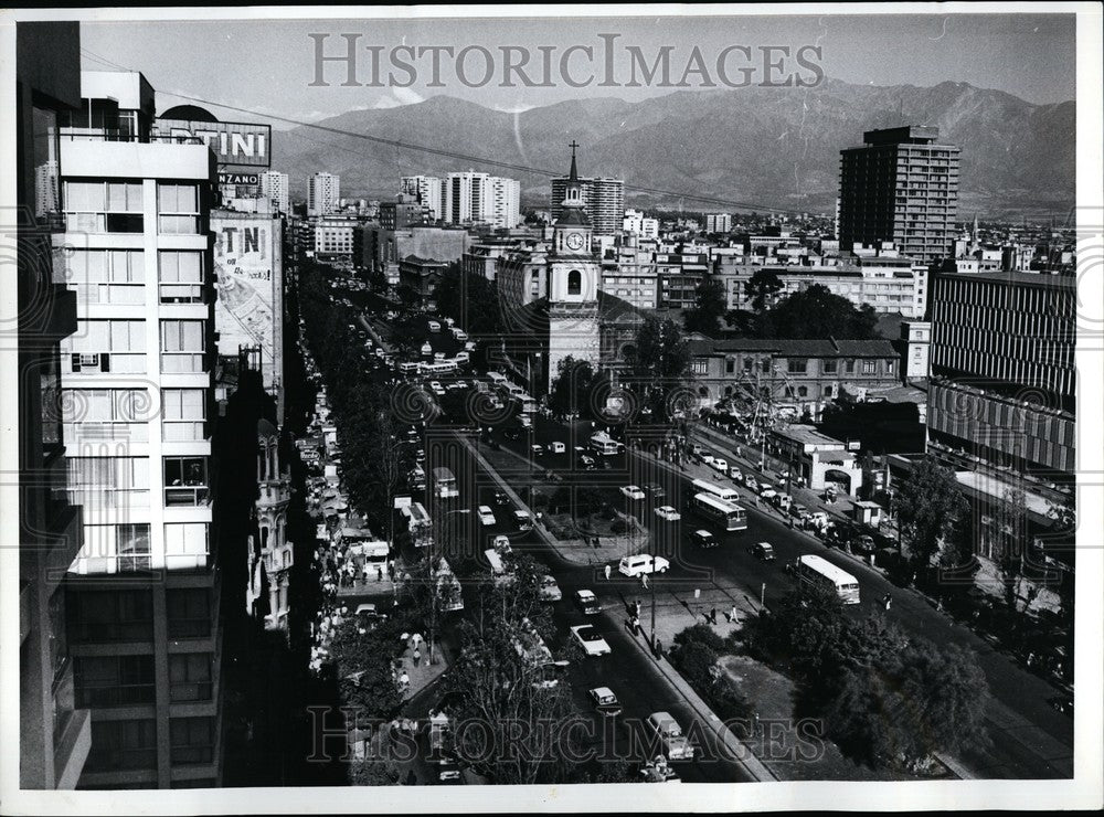 Press Photo Santiago De Chile Avenida Bernardo O&#39;Hoggins Church Convent - Historic Images