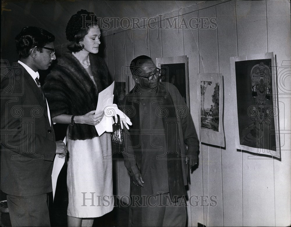 1965 Press Photo R. Jayanta Prehachandra/Artist/Countess Inchcape - Historic Images