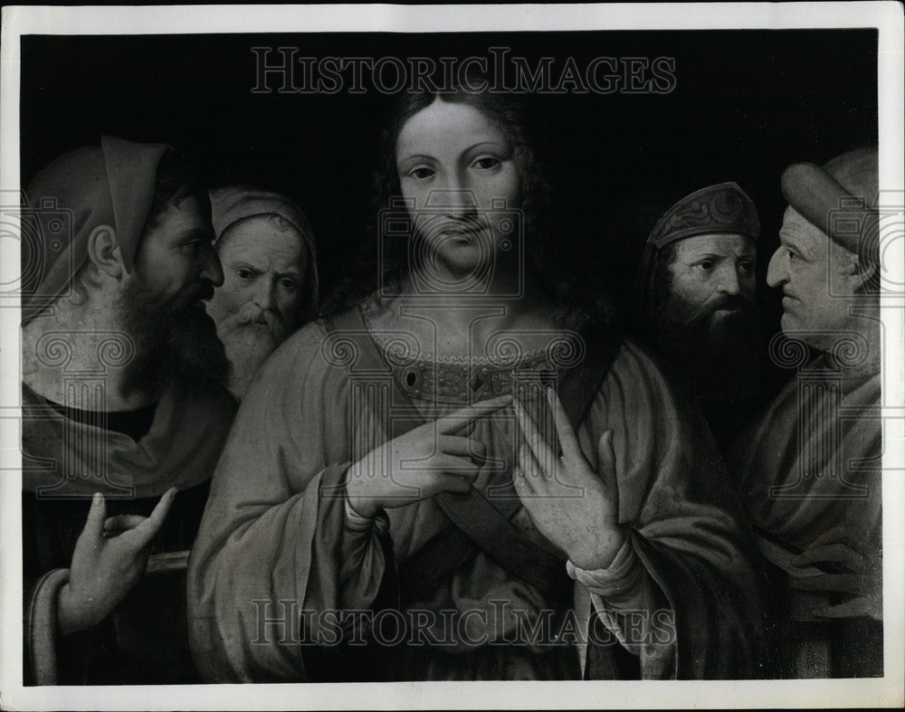 Press Photo Leonardo Da Vinci Lost Painting Christ Among Doctors Found America - Historic Images