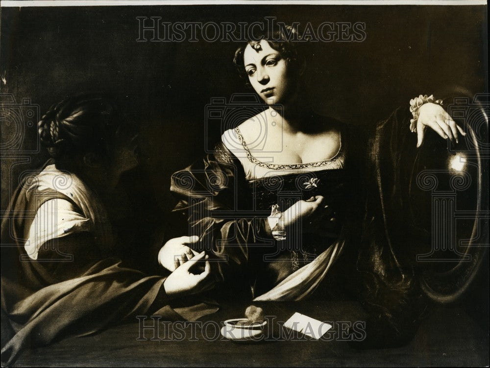 1971 Press Photo Caravaggio&#39;s Masterpiece &quot;Martha Reproving Mary For Her Vanity&quot;-Historic Images