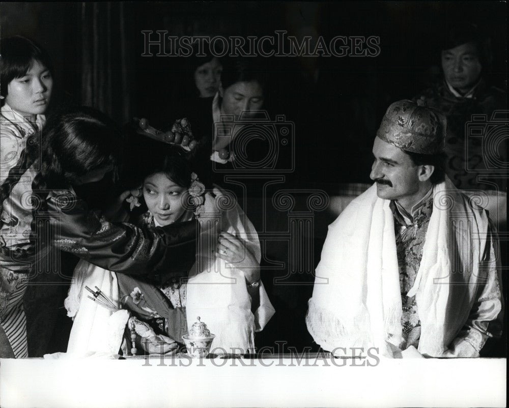 Press Photo Princess Namgyac And Her Bridegroom Simon Abrahams Wed - Historic Images