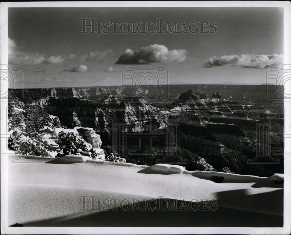 1961 Press Photo Grand Canyon Arizona with Snow - KSB61591 - Historic Images