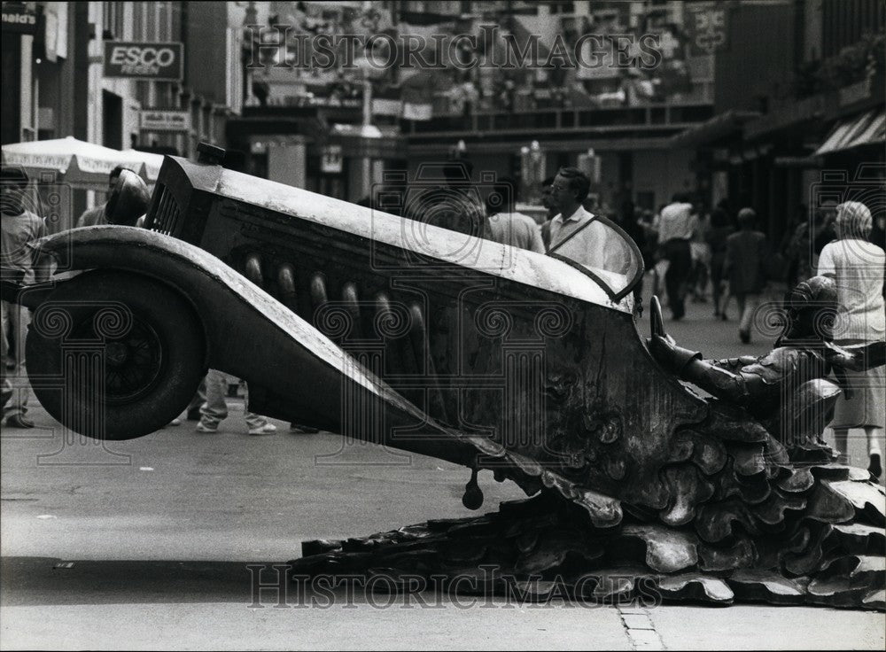 1990 Press Photo Art Titled "Metamorphosis, Automobile"  by John Tobler - Historic Images
