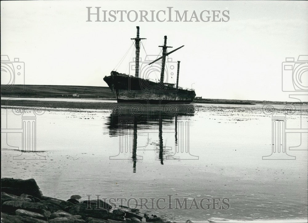 Press Photo S.S. Great Britain Beached In Sparrow - KSB62583- Historic Images