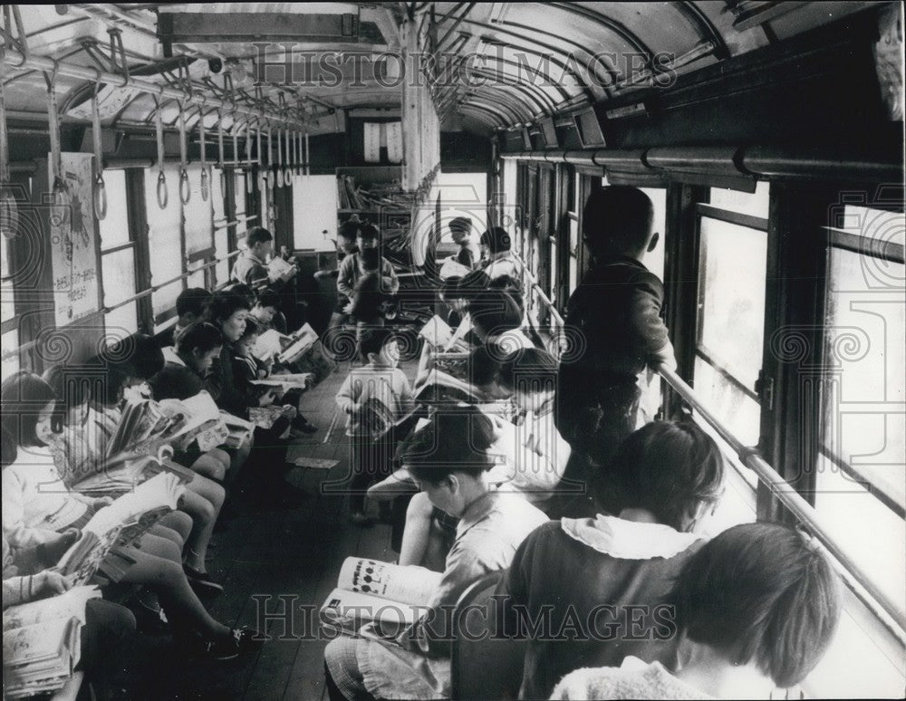 1968 Interior Tokyo Itabashi Ward Streetcar - Historic Images