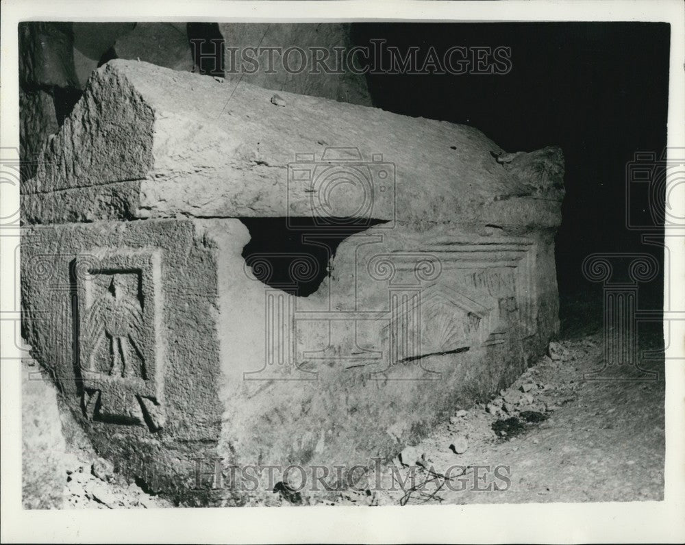 Press Photo Ancient Relics Discovered Excavations Beit Shearim Sarcaphagos-Historic Images