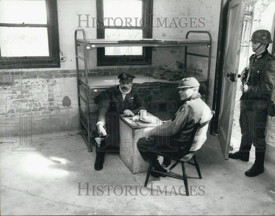 Press Photo WWII Battle Re-enactment Association's Colditz Prison - Historic Images