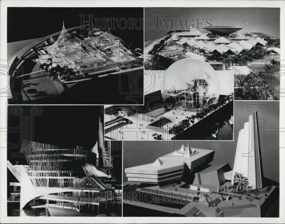 Press Photo Montreal World Exposition Pavilions/Canada-Historic Images