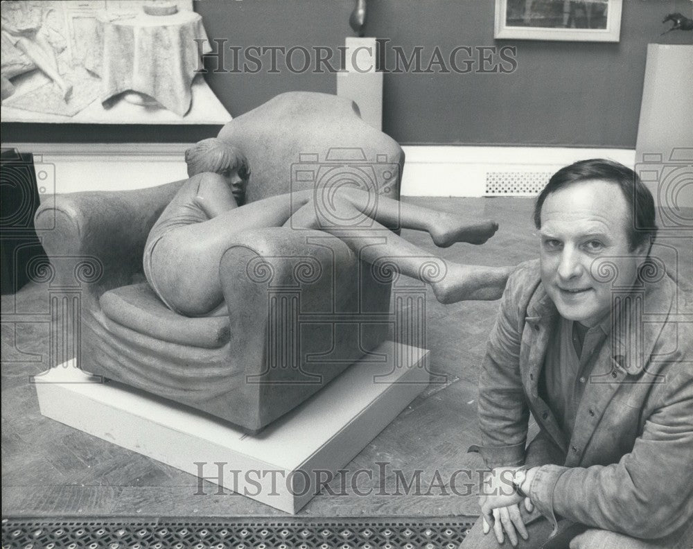 1975  "Portrait of Angie" by Sculptor James Butler - Historic Images