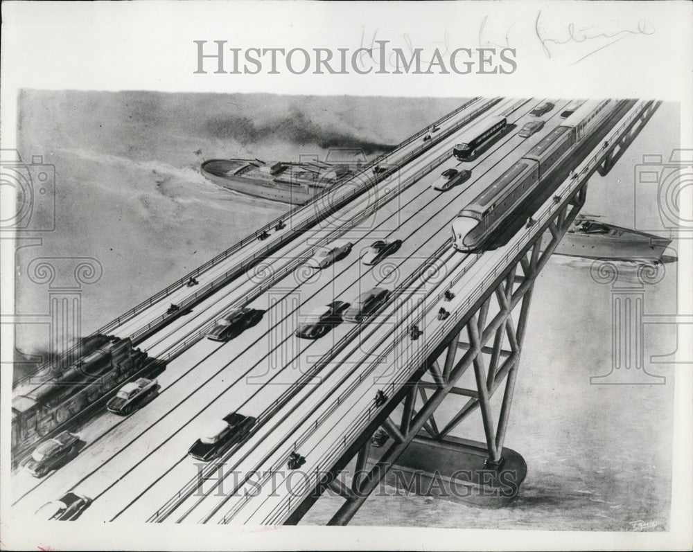 1960  Channel Tunnel Scheme Has A Rival Twenty Five Mile Bridge Plan - Historic Images