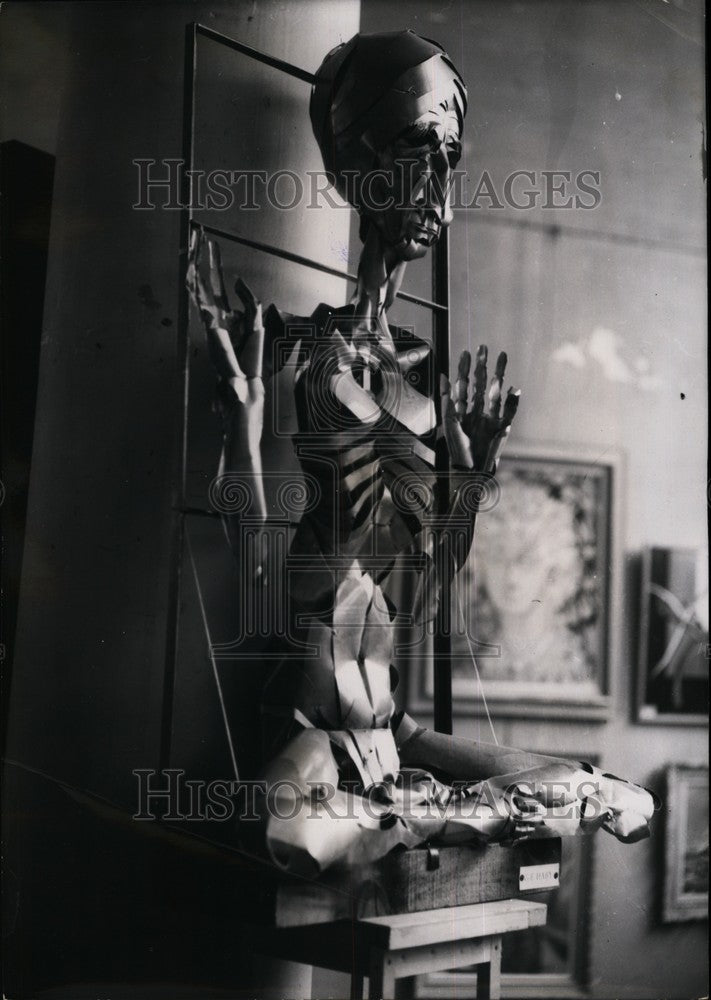 1956 Press Photo  "The Prophet": A Sculpture By A Paris Doctor - Historic Images