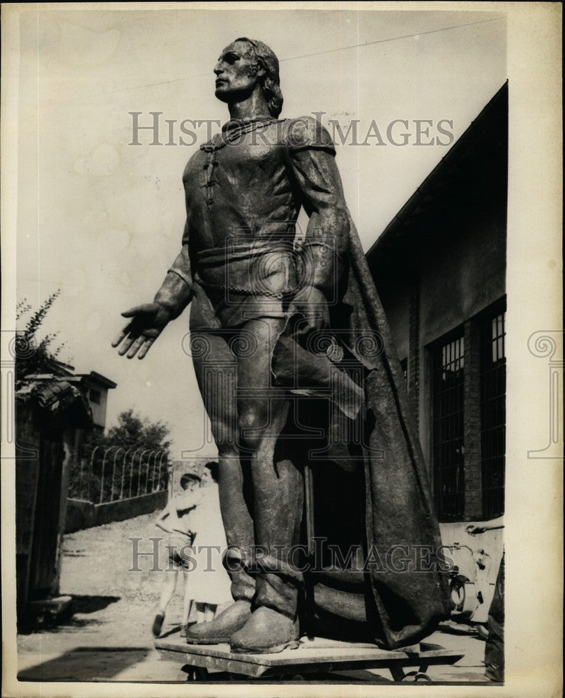 1957 Statue Christopher Columbus Sculptor Vittorio Di Colbertaldo - Historic Images