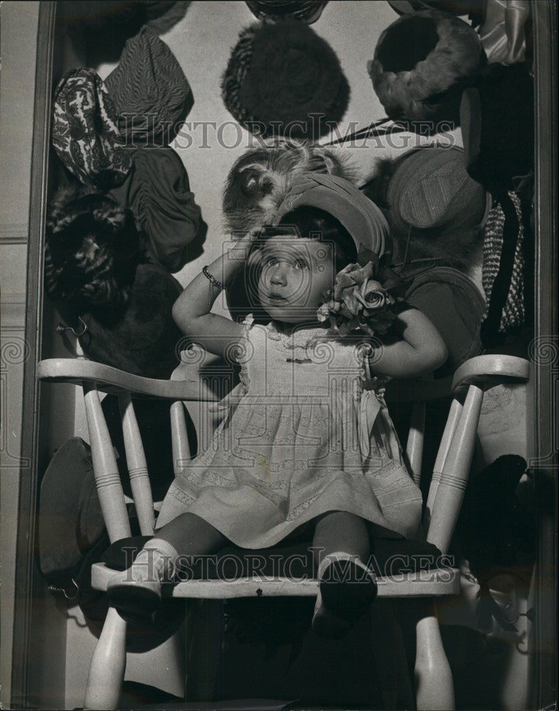 Press Photo Baby with Hats - KSB65395 - Historic Images