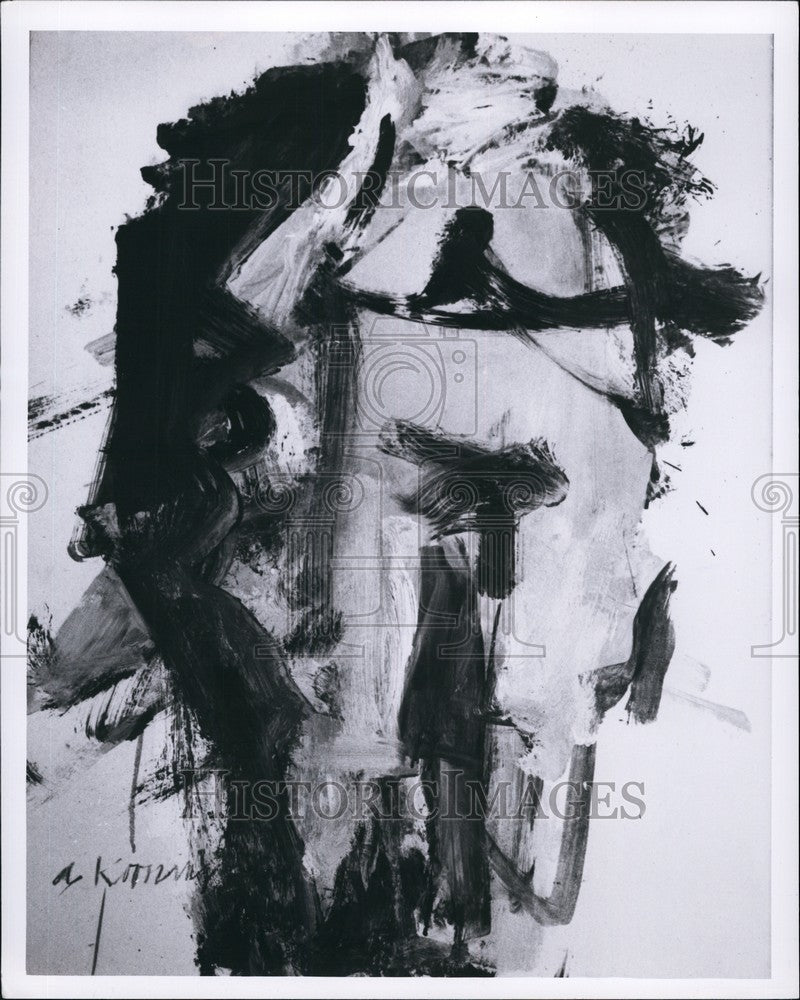 Press Photo Abstract art by William Dekooning - Historic Images