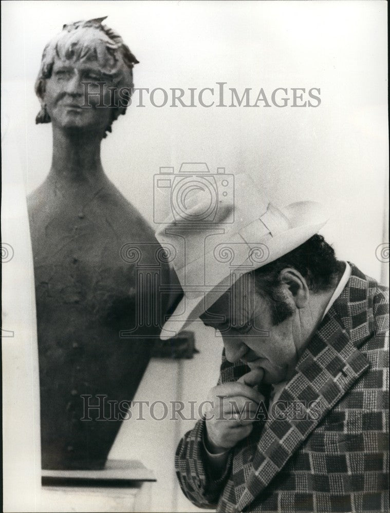 Press Photo Giacomo Manzu Italian Sculptor - KSB65963 - Historic Images