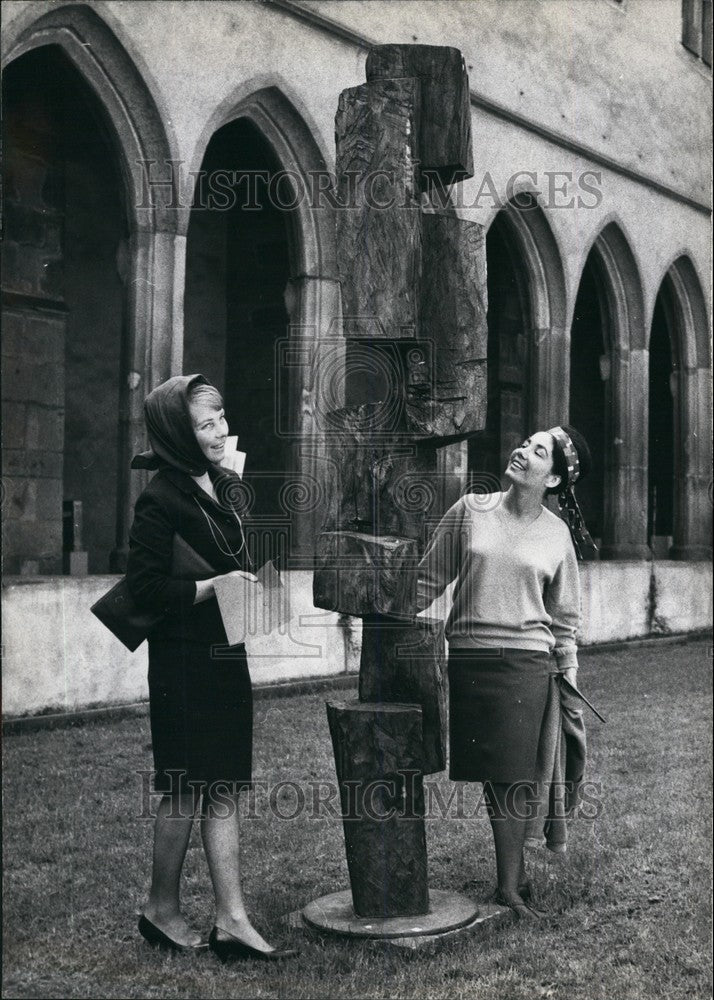 1963 Modern Art At Carmeliter-Monastery in Frankfurt Germany - Historic Images