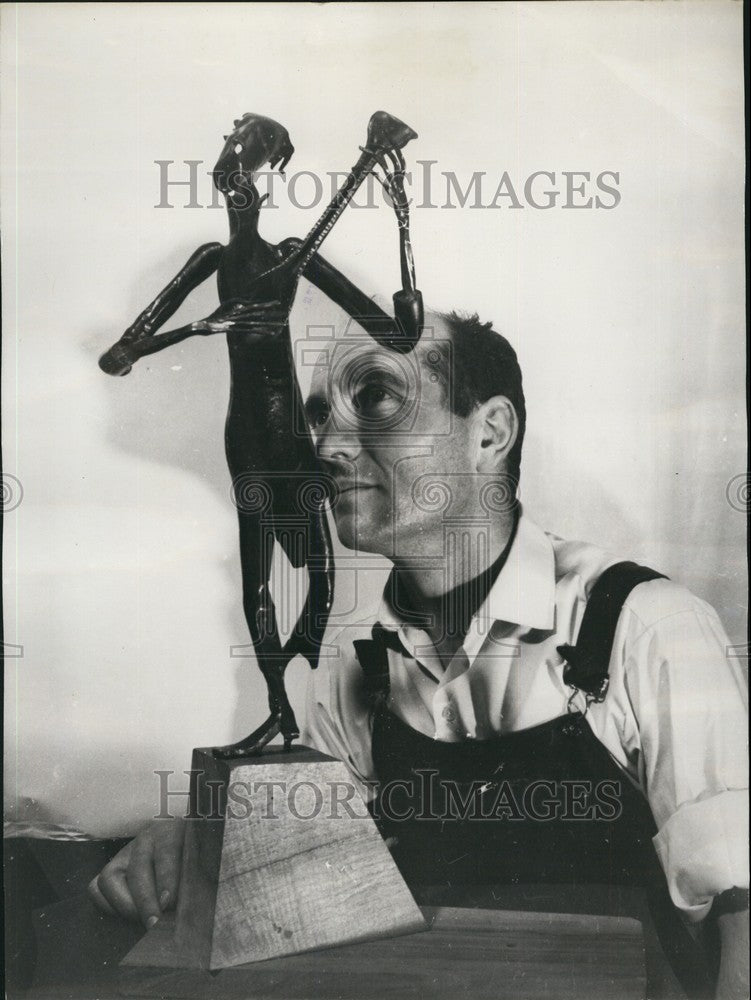 1963, Maison Du Rouergue-Jean Marc Blacksmith/Sculptor's The Cicada - Historic Images