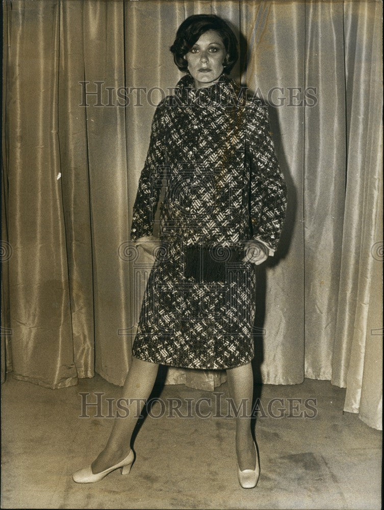 1972, Model Wearing Chanel Tartan Wool Suit - KSB66251 - Historic Images