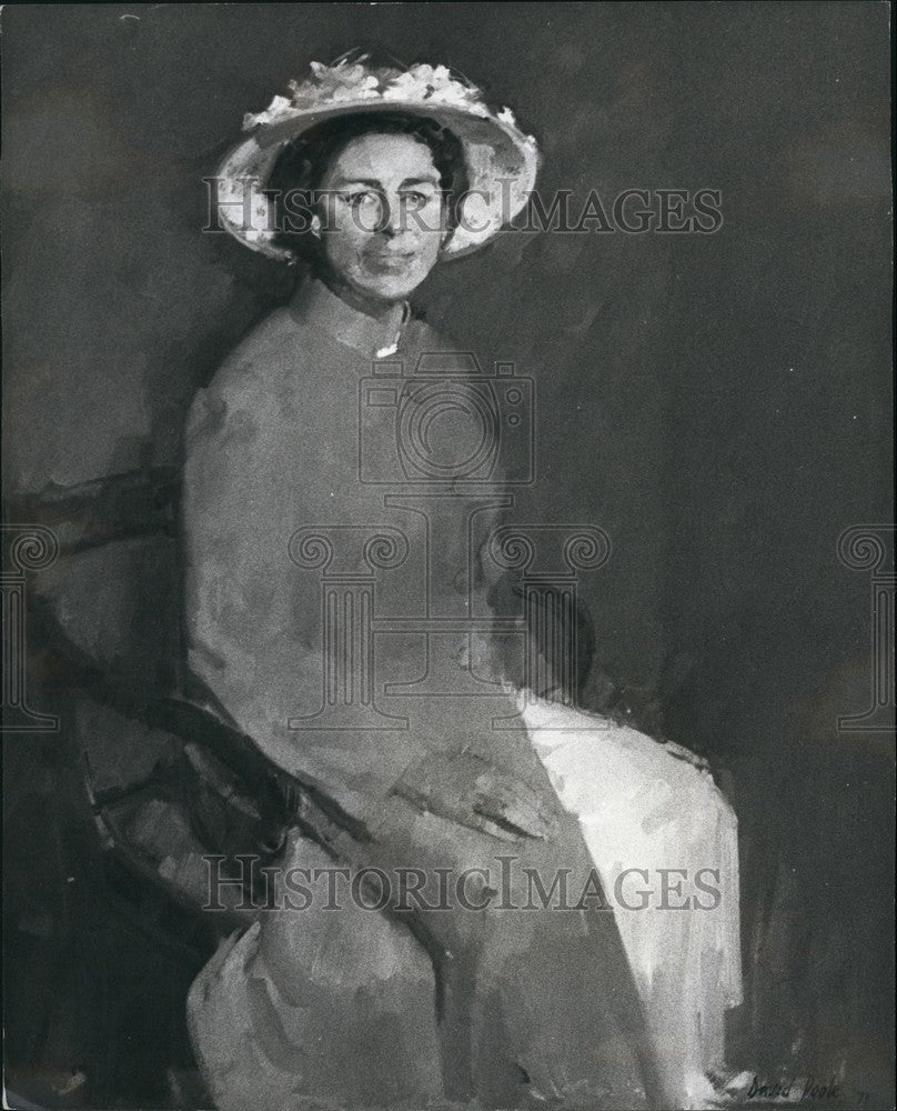 1978 Press Photo Princess Margarets Portrait By David Poole Royal Academy Of Art - Historic Images