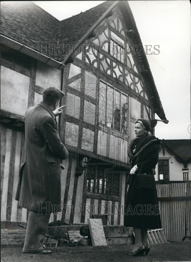 1964 Press Photo Shakespeare Burial Site Daughter&#39;s Home Tudor House Susanna - Historic Images