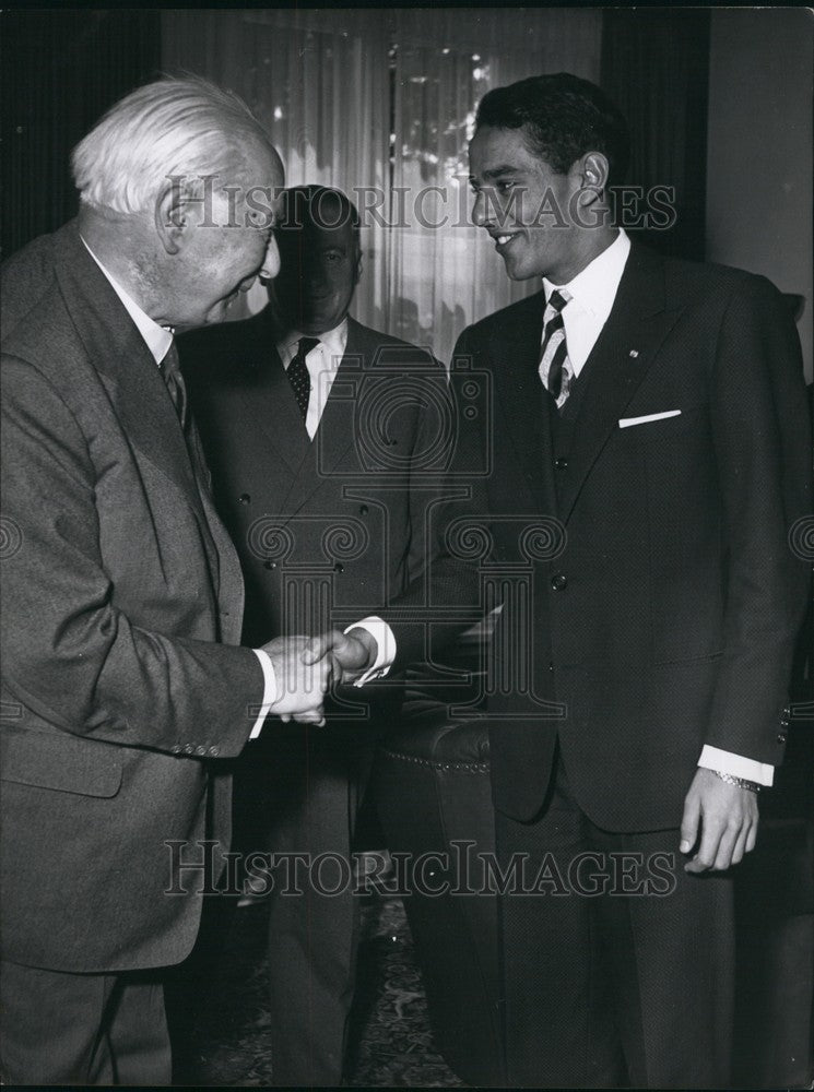1957 Press Photo Prince Mulay Abdallah of Morocco visiting Germany - KSB66859 - Historic Images