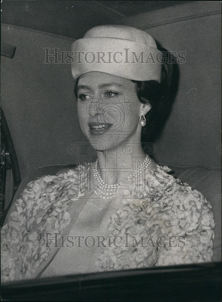 1963 Princess Margaret On Way to Princess Alexandra's Wedding - Historic Images