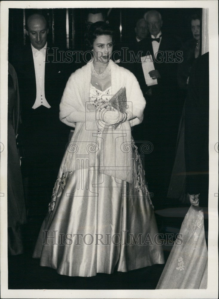 1957 Press Photo Princess Margaret Arrival French Film Festival Premiere - Historic Images