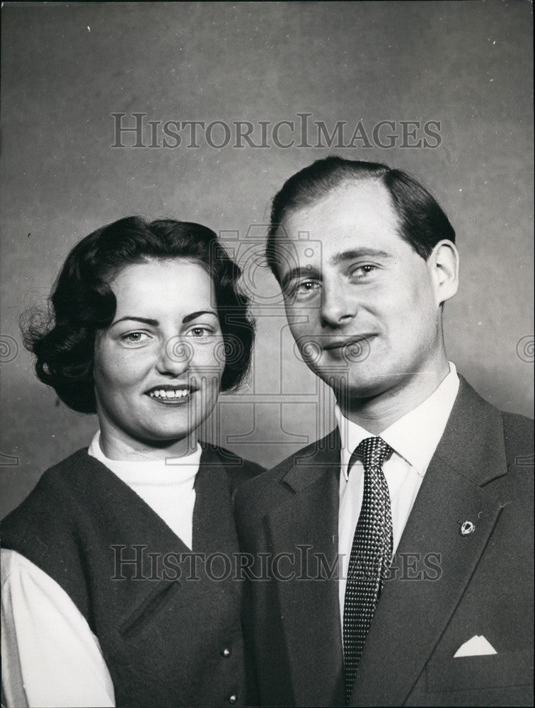 1957 Prince Constantin Of Schaumburg-Lippe &amp; Wife Sigried Knape - Historic Images