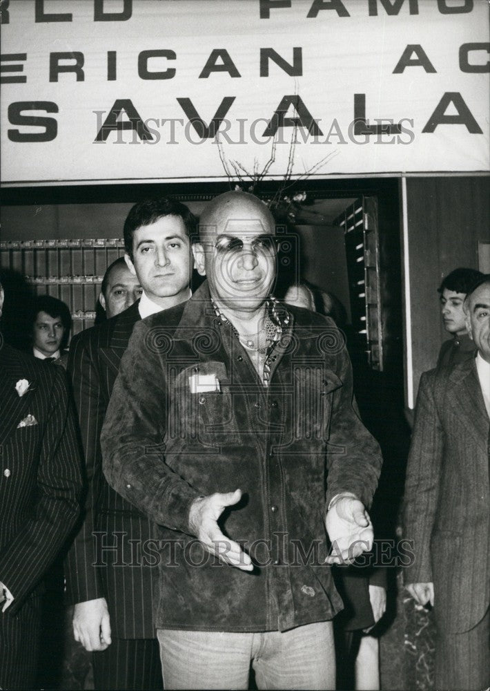 Press Photo Actor Telly Savalas in Athens - KSB67289-Historic Images