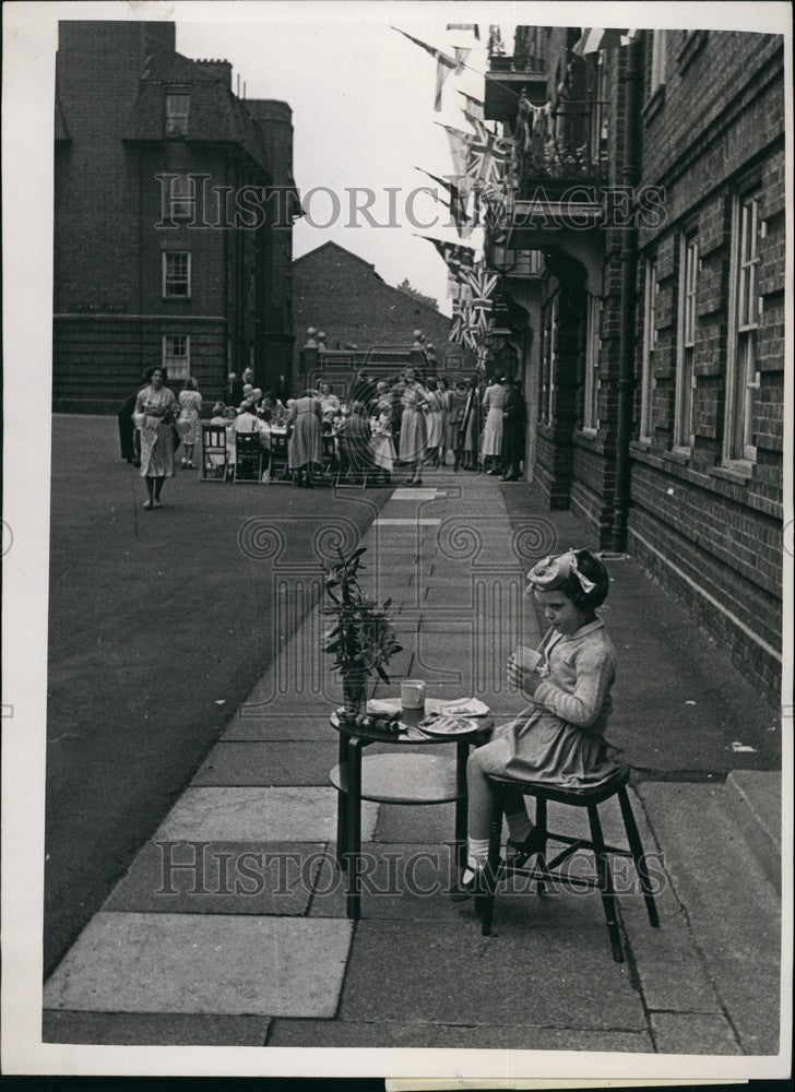 1951 Angela Luff Watches Party From A Distance Due To Chicken Pox - Historic Images