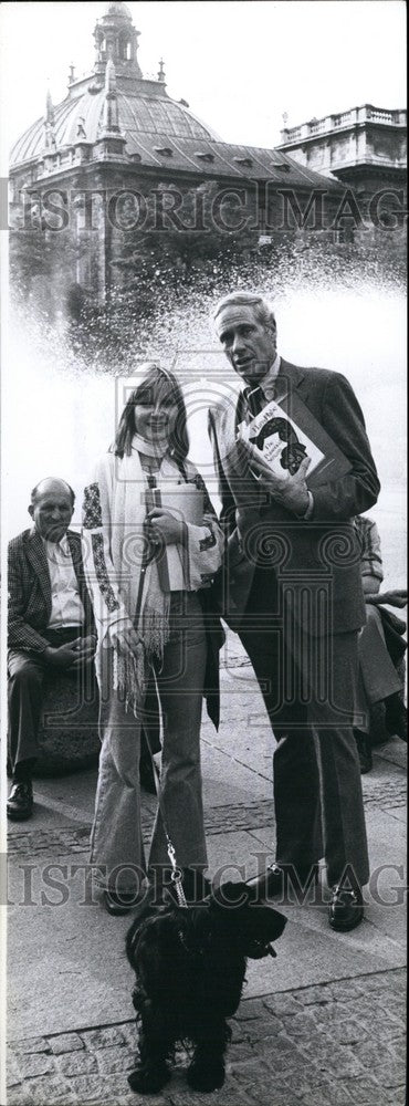 Press Photo Film star Mel Ferrer &amp; actress Susanne Uhlen - KSB67925 - Historic Images
