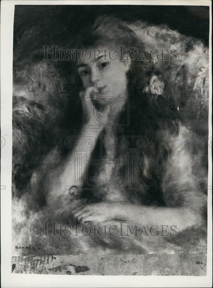 1958 Press Photo Renoir's "La Pensee",  painting - Historic Images