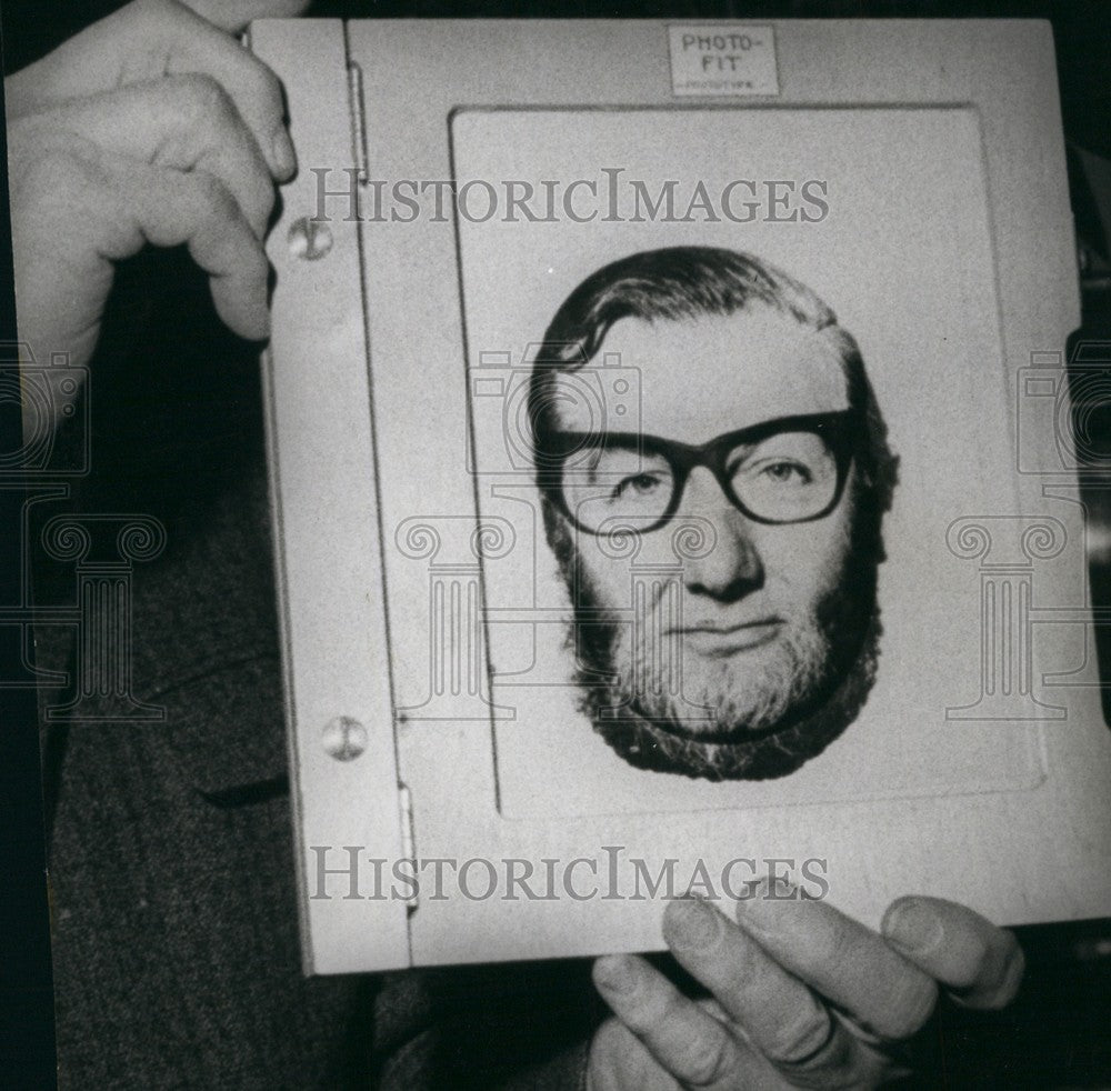 Press Photo disguised likeness of Mr. Callaghan in demo of new ID technique - Historic Images