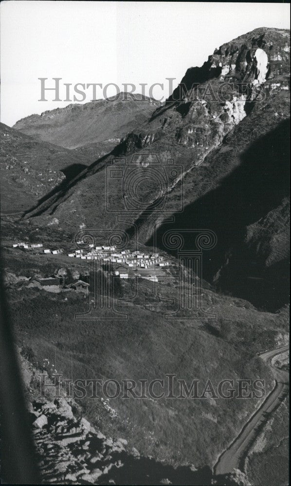 1971 Rebuilt Village, Huaylas Pass, Black Mountain Range, Peru - Historic Images