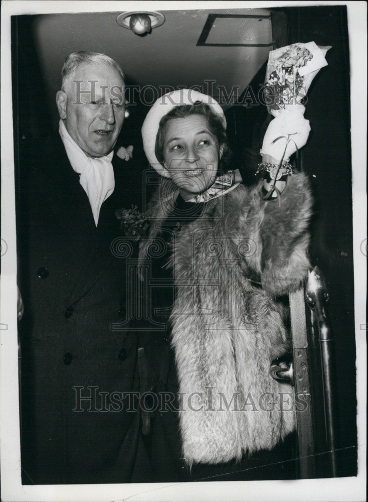 1959 Press Photo Mr. Per Prebensen, Norwegian Ambassador visits London- Historic Images