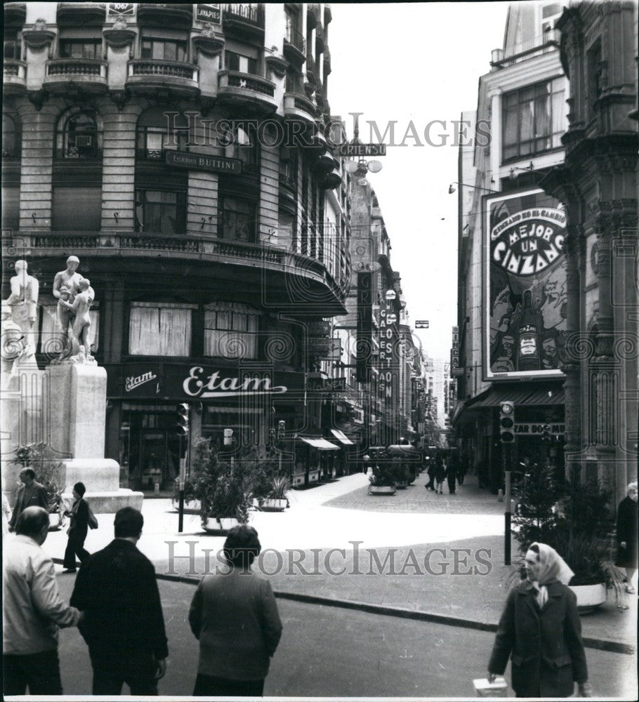 Press Photo Florida Street.in Buenos Aires Argentina - Historic Images