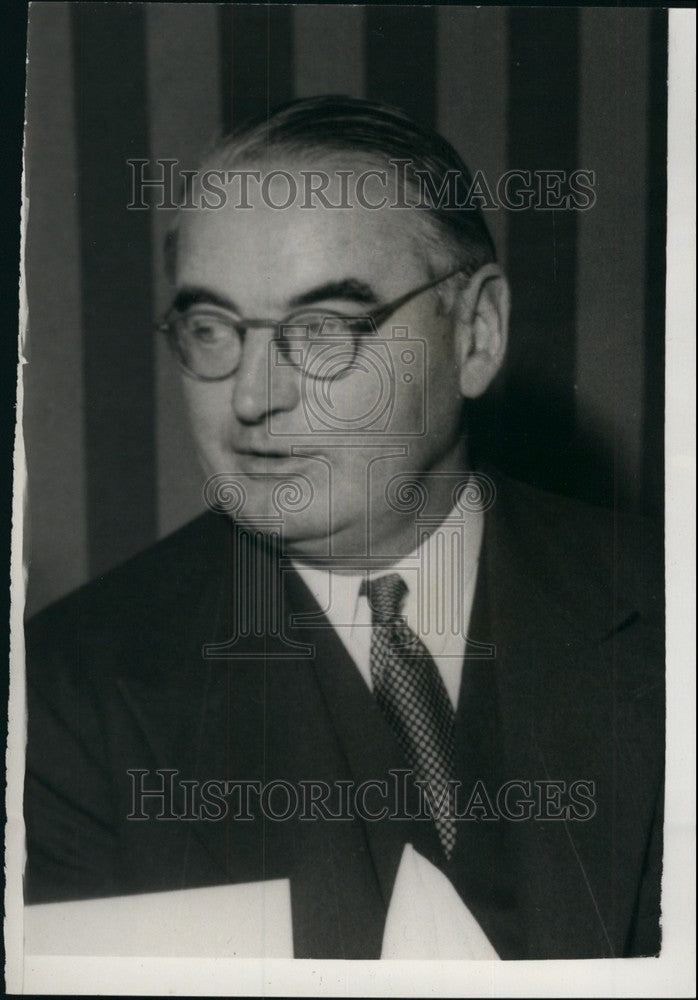 1957 Press Photo Prosecution Attorney Reginald Manningham Dr Adams Trial - Historic Images
