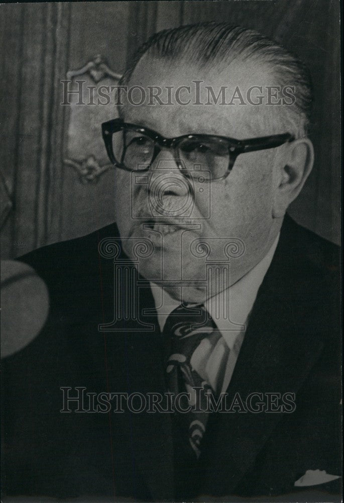 1974 Dr. Aparicio Mendez/President Uruguay - Historic Images