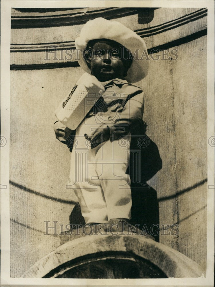 1955 Press Photo Famous Brussels statue ,&quot;Mannekin Pis&quot; - KSB69865-Historic Images