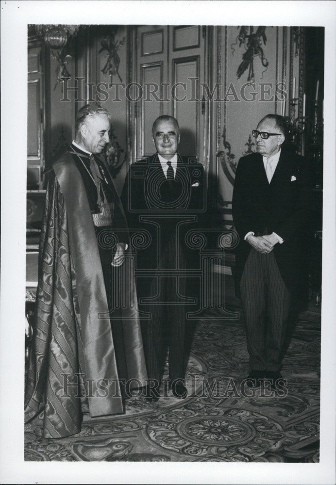 1969 Press Photo Papal Nuncio Mr. Schumann Minister Foreign Affairs - KSB69981-Historic Images