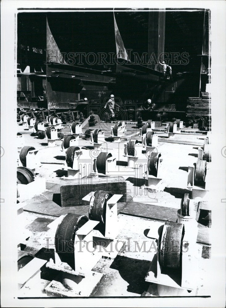 1977 Press Photo The Chiba works of Mitsul Engineering & Shipbuilding Co - Historic Images