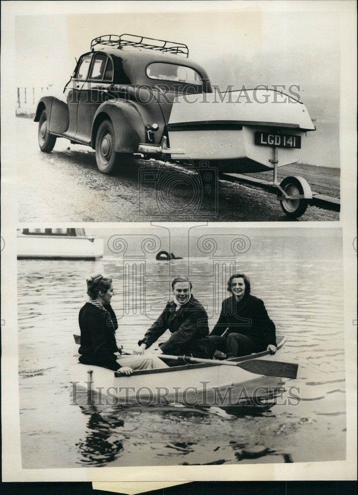 Press Photo Demonstrating The Beaver Traiboat - Historic Images